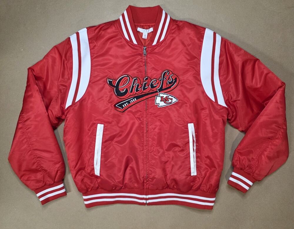 Kansas City Chiefs WEAR Erin Andrews Women's Bomber Full-Zip Jacket Size XL NWT